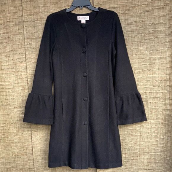 Vintage Nanette Lepore boiled wool black cardigan - Picture 1 of 8